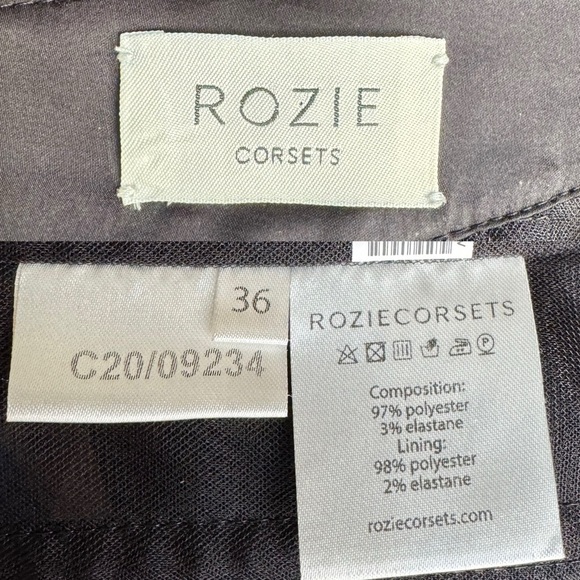 ROZIE CORSETS Tulle-Trimmed Crepe Corset Top in Black FR 36 - Picture 7 of 10